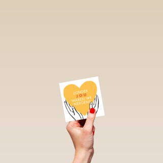 Bedankt kaart thuiswerken zonder jou waren we nergens