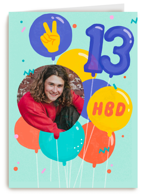 HBD 13 jaar fotokaart