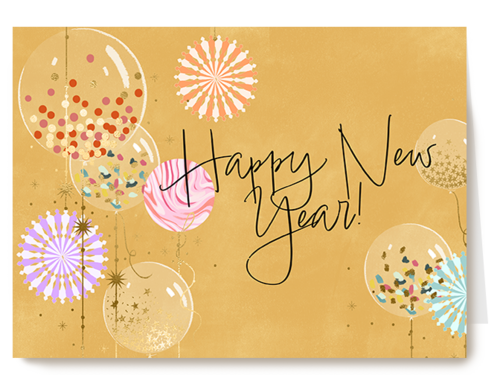 Kaart Hallmark | Nieuwjaar | Happy New Year Ballonnen