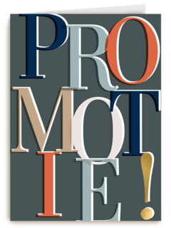 promotie kaart grote letters