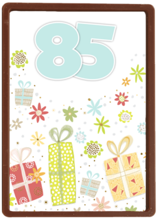 een fleurige 85ste verjaardag met cadeautjes