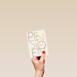 Pensioen kaart met pensioen