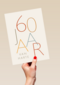 Stijlvolle verjaardagskaart 60 jaar van harte