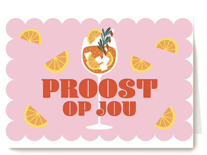 Verjaardagskaart Proost Op Jou Cocktail