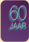 Verjaardagskaart 60 jaar paars