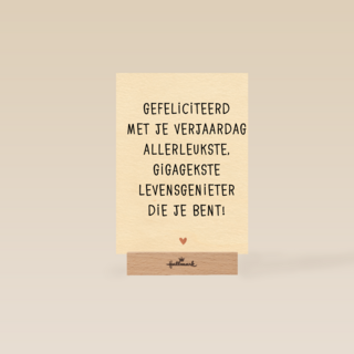verjaardag kaart hip allerleukste levensgenieter die je bent