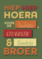 een verjaardagskaart voor een broer