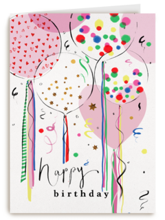 Happy birthday kleurrijke ballonnen