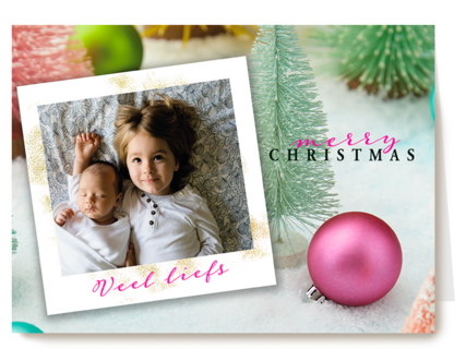 Kerstkaart fotokaart 2 kinderen