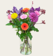 Boeket Bloemen Autumn Purple Met Vaas