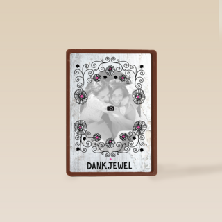 fotokaart dank je wel sierlijk patroon