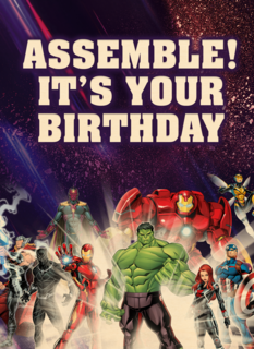 avengers assemble its your birthday verjaardagskaart