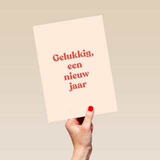 nieuwjaarskaart gelukkig een nieuw jaar