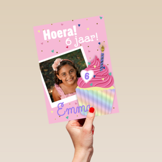 Verjaardag Polaroid Cupcake