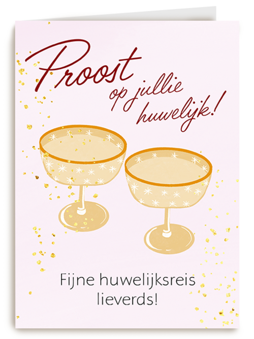 Kaart Hallmark | Huwelijksreis | Proost Op Jullie Huwelijk Fijne Huwelijksreis Lieverds