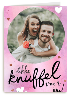 valentijnskaart foto dikke knuffel voor jou