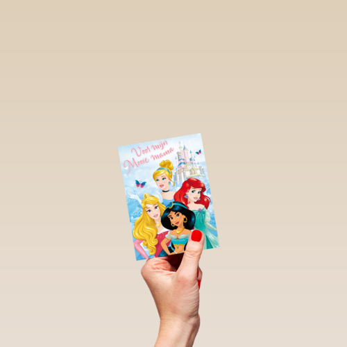 Moederdagkaart prinsessen voor mijn mooie mama