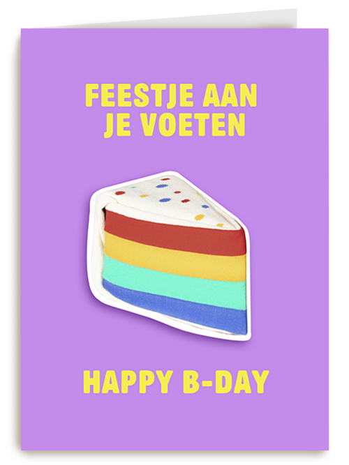 Verjaardagskaart Hallmark | Eat My Socks Feestje Taart