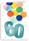 Verjaardagskaart 60 met ballonnen