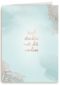 Condoleance kaart blauw met koper bloemen