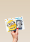 minion kaart jongen hashtag jarig hashtag selfie