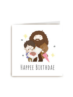 Harry Potter Hagrid en Harry verjaardagskaart