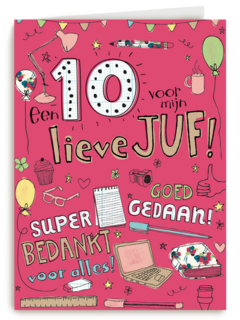 Bedankt juf school