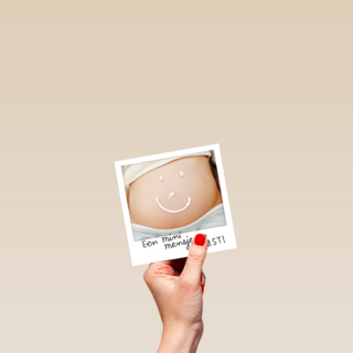 polaroid kaart geboorte zwangerschap mensje