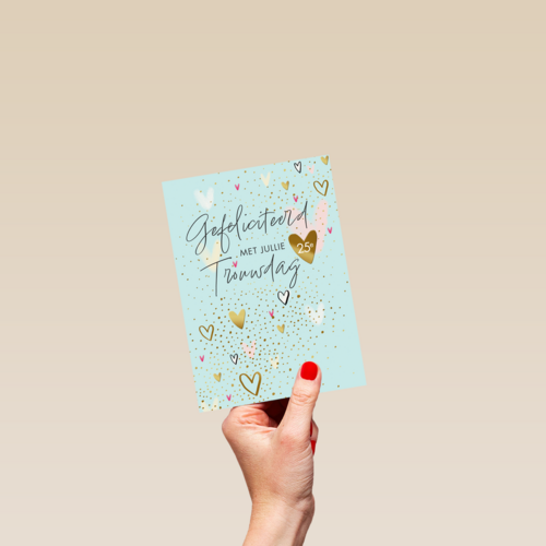 Gefeliciteerd met jullie 25e trouwdag hartjes