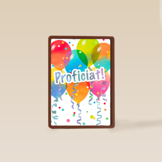 proficiat met ballonnen en confetti
