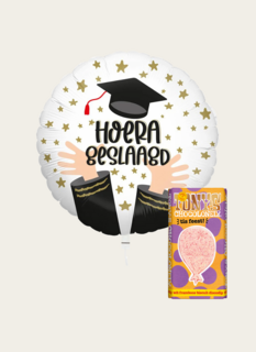 Ballon Hoera Geslaagd Multi Met Tony Chocolonely Tis Feest Feestreep