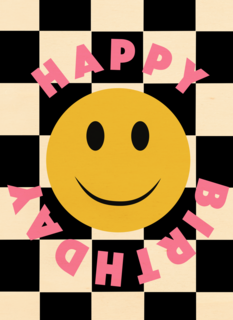 verjaardag kaart hip happy birthday smile