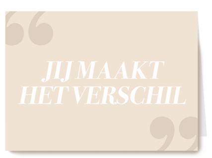 Bedankt kaart thuiswerken jij maakt het verschil
