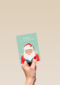 Kerstkaart kerstman kerstkus