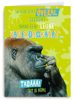 Vaderdagkaart grappig Aap zoekt leuke verjaardagskaart