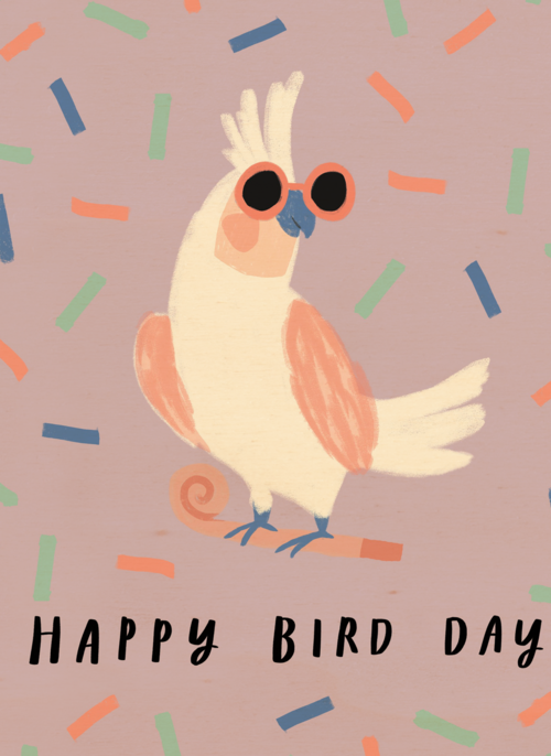 Zomer kaart Happy bird day