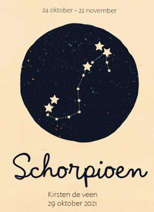 sterrenbeeld kaart schorpioen aanpasbare tekst