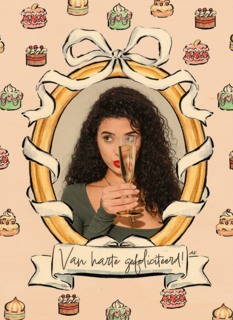 Verjaardagskaart foto cupcakes en spiegel