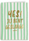 Geslaagd yes groen strepen