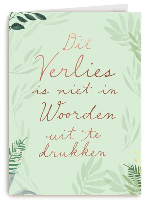 dit verlies is niet in woorden uit te drukken
