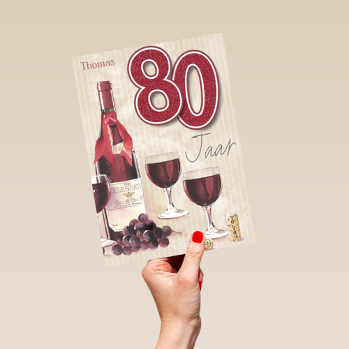 verjaardag leeftijden rode wijn 80