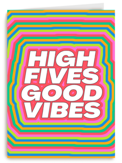 Beterschap kaart high fives good vibes