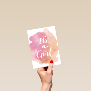 watercolor it is a girl