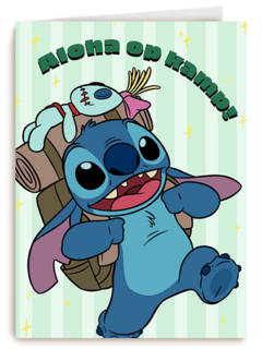Stitch Aloha op kamp kaart