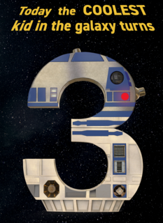 Star Wars verjaardagskaart 3 jaar