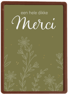 een hele dikke merci met botanical achtergrond