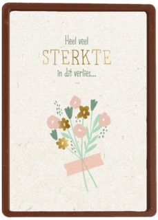 Condoleance heel veel sterkte boeket