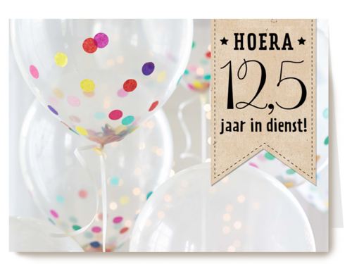ballonnen hoera 12 5 jaar in dienst