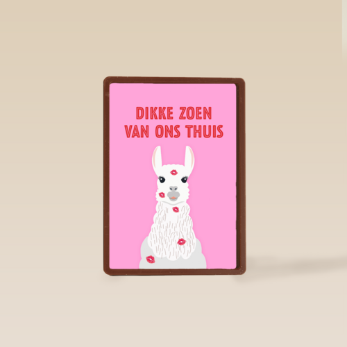 dikke zoen van ons thuis alpaca