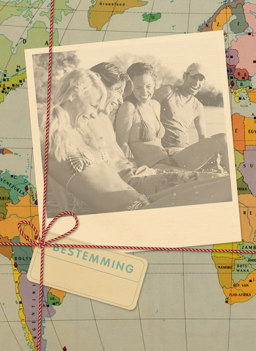 Houten Kaart Fijne Reis | Houten Kaart Hallmark | Fijne Reis | Wereldkaart We Zullen Je Missen